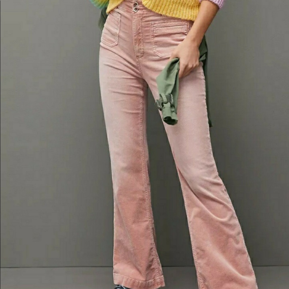 Anthropologie Pilcro Pink Corduroy Pants